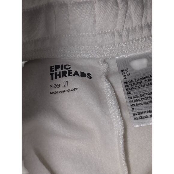 Girls Shorts Size 2T NWT by Epic Threads – White Knit Pull-On Style with Pockets - Picture 9 of 9